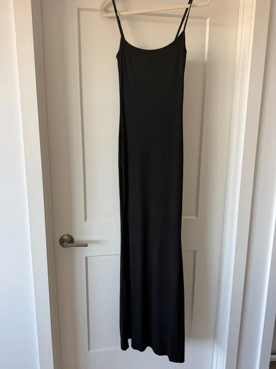 SKIMS Black Long Slip Maxi Dress - Picture 3 of 5
